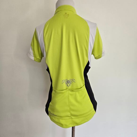 Pearl Izumi Select Neon Green Cycling Jersey Colorblock Half Zip Women Medium - Picture 3 of 11